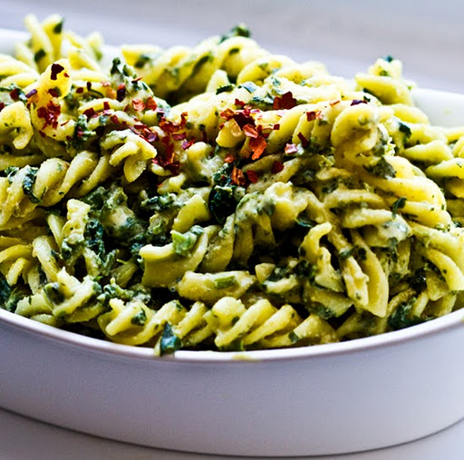 Fried Spinach Pasta